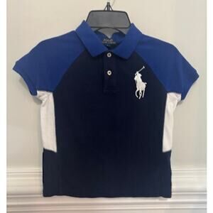 Polo Ralph Lauren Short Sleeve Rugby Shirt Big Pony Embroidered Boys Size 5